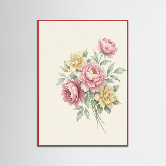 Red Wood Vintage Rose Scatter