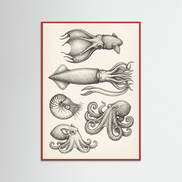 Red Wood Vintage Shark Study