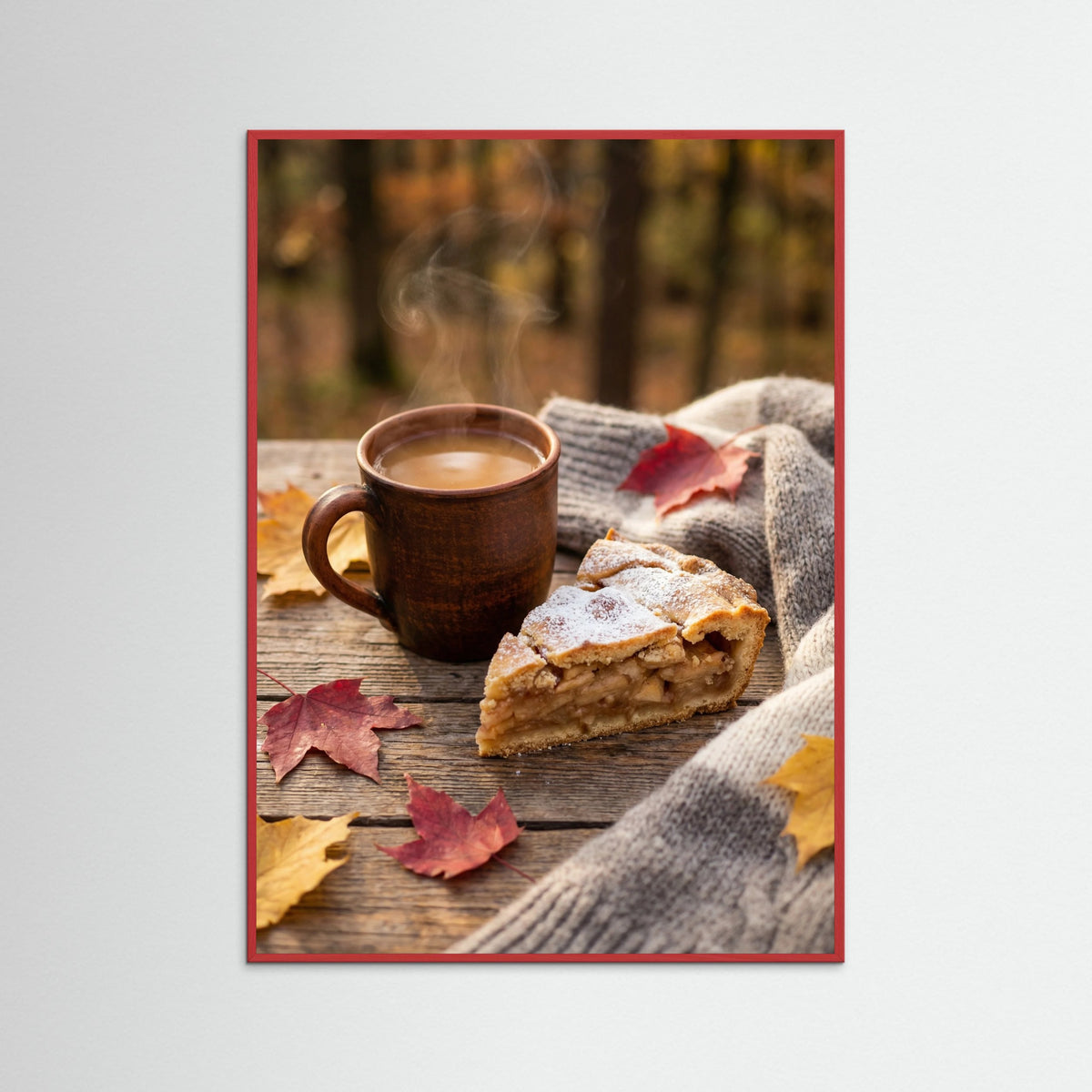 Red Wood Warm Autumn Coffee