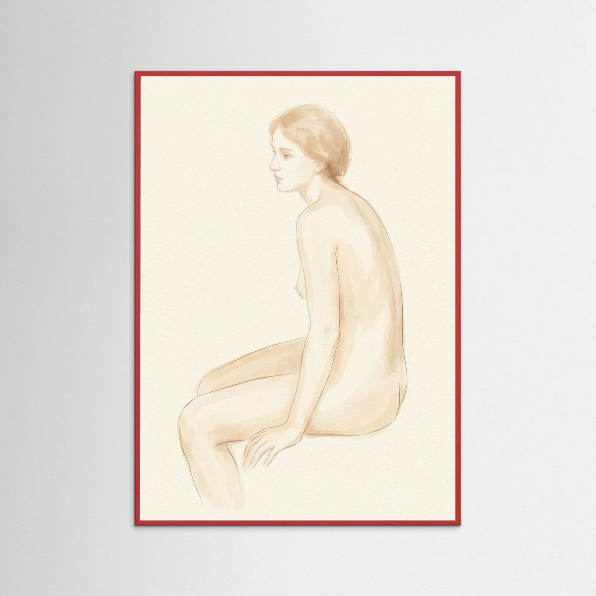 Red Wood Washing Nude