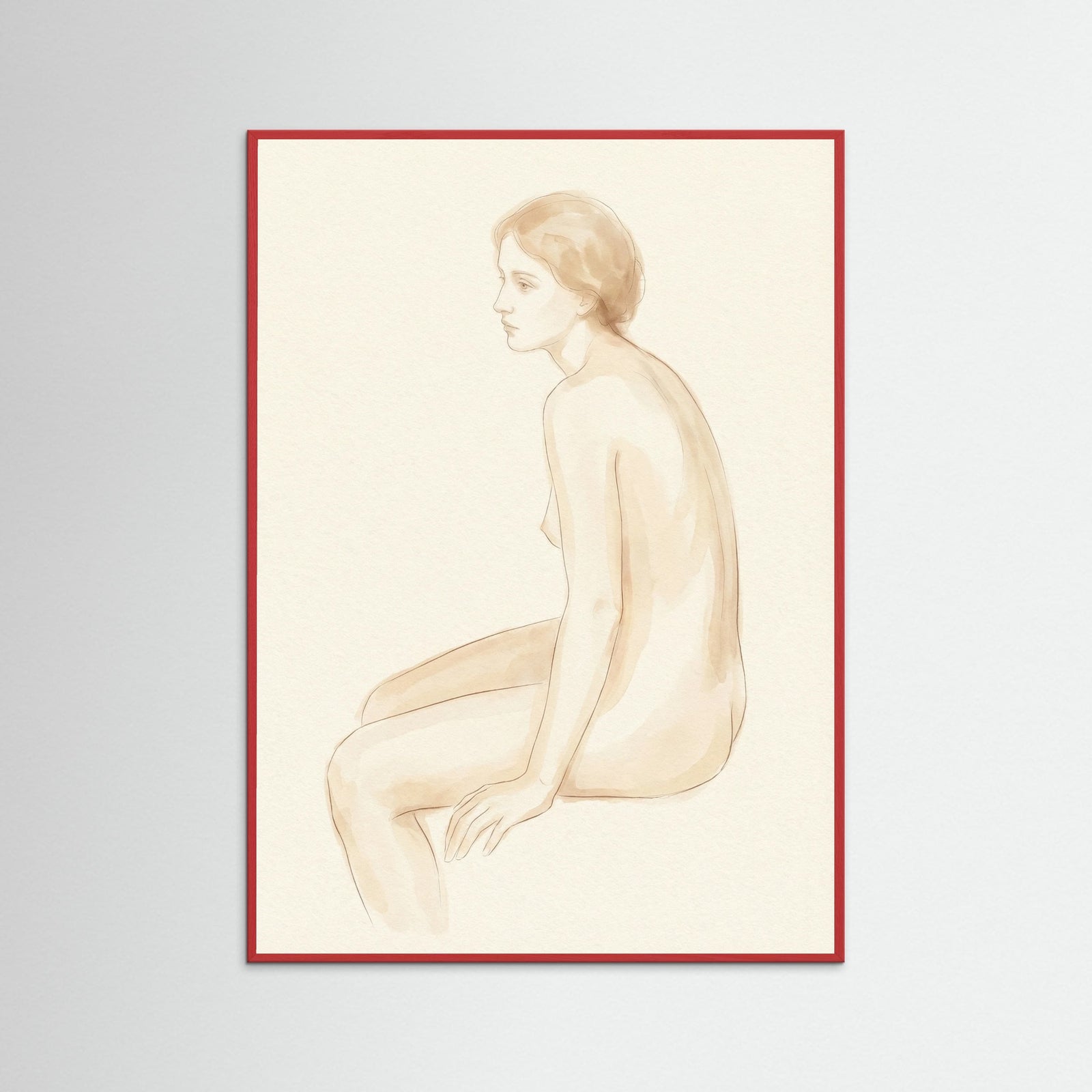 Red Wood Washing Nude