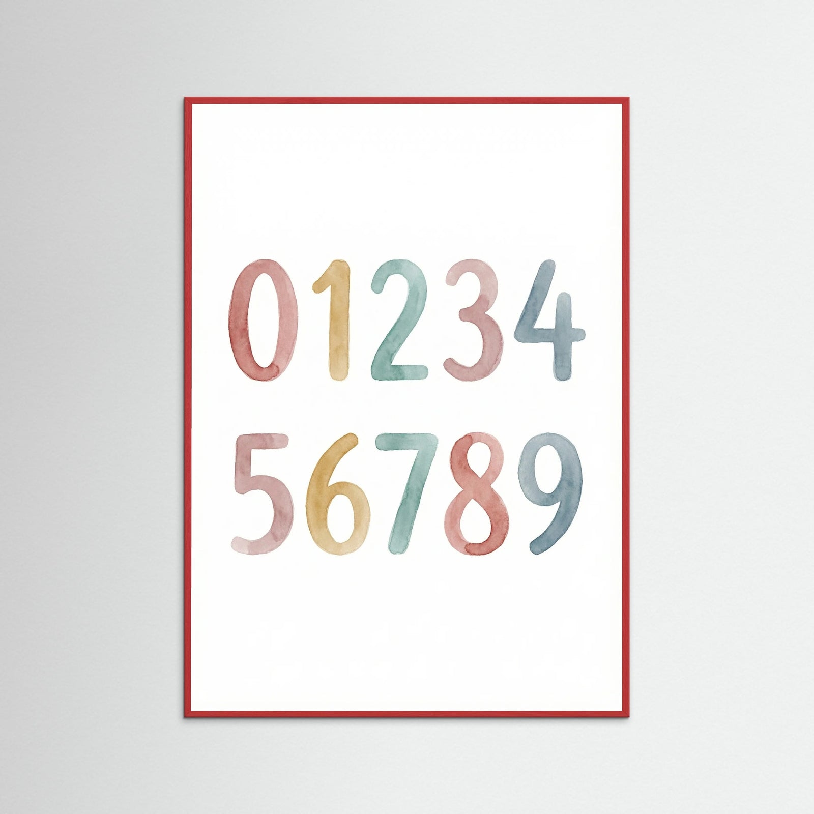 Red Wood Watercolor Alphabet