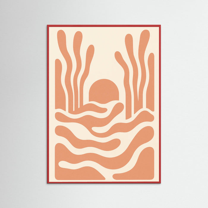 Red Wood Wave Embrace