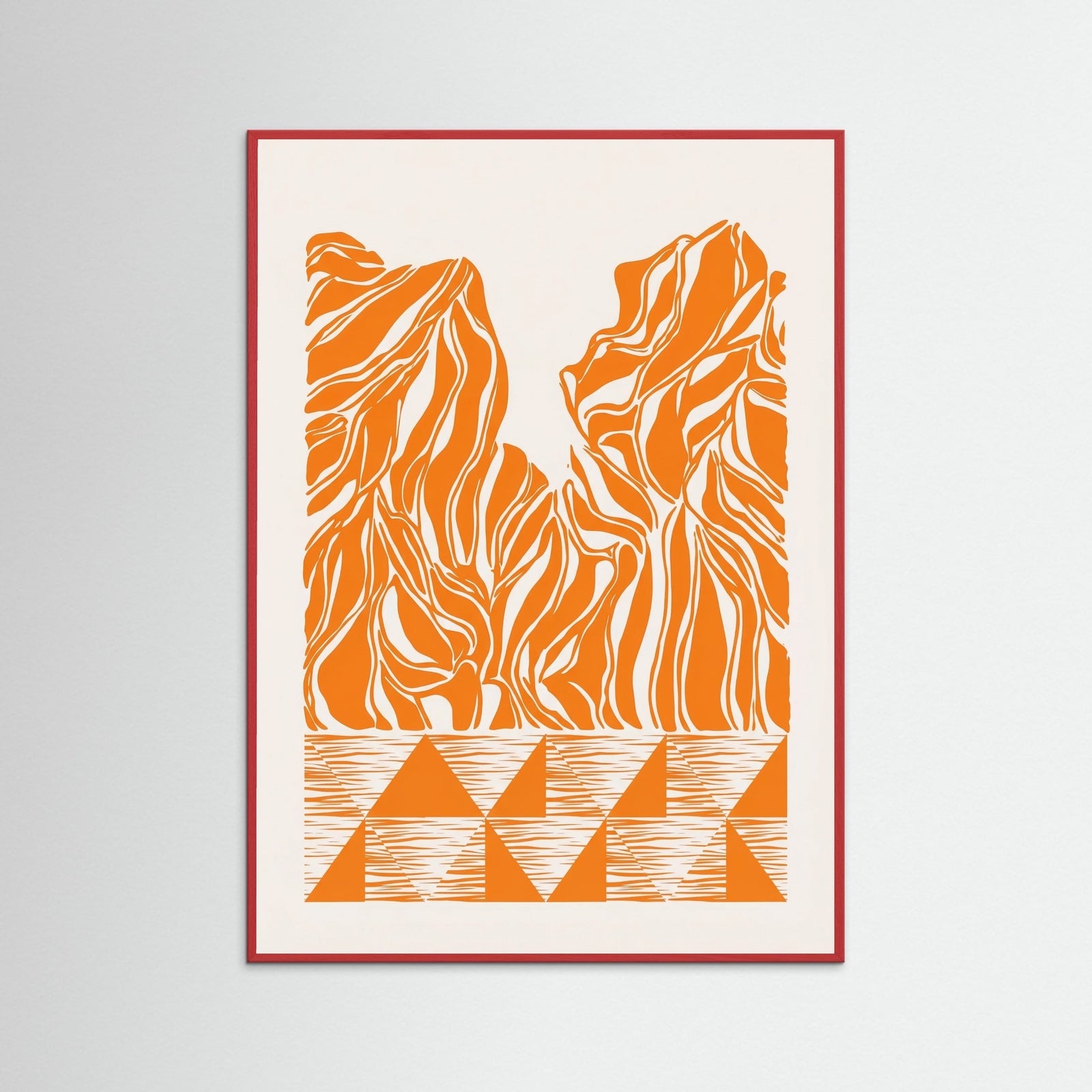 Red Wood Wavy Ascent