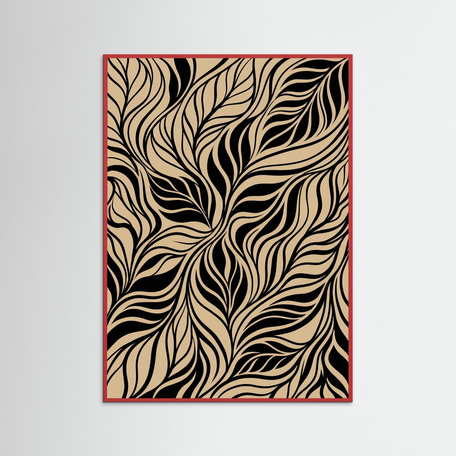 Red Wood Wavy Contrast