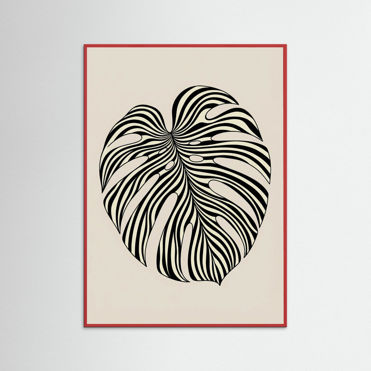 Red Wood Wavy Silhouette