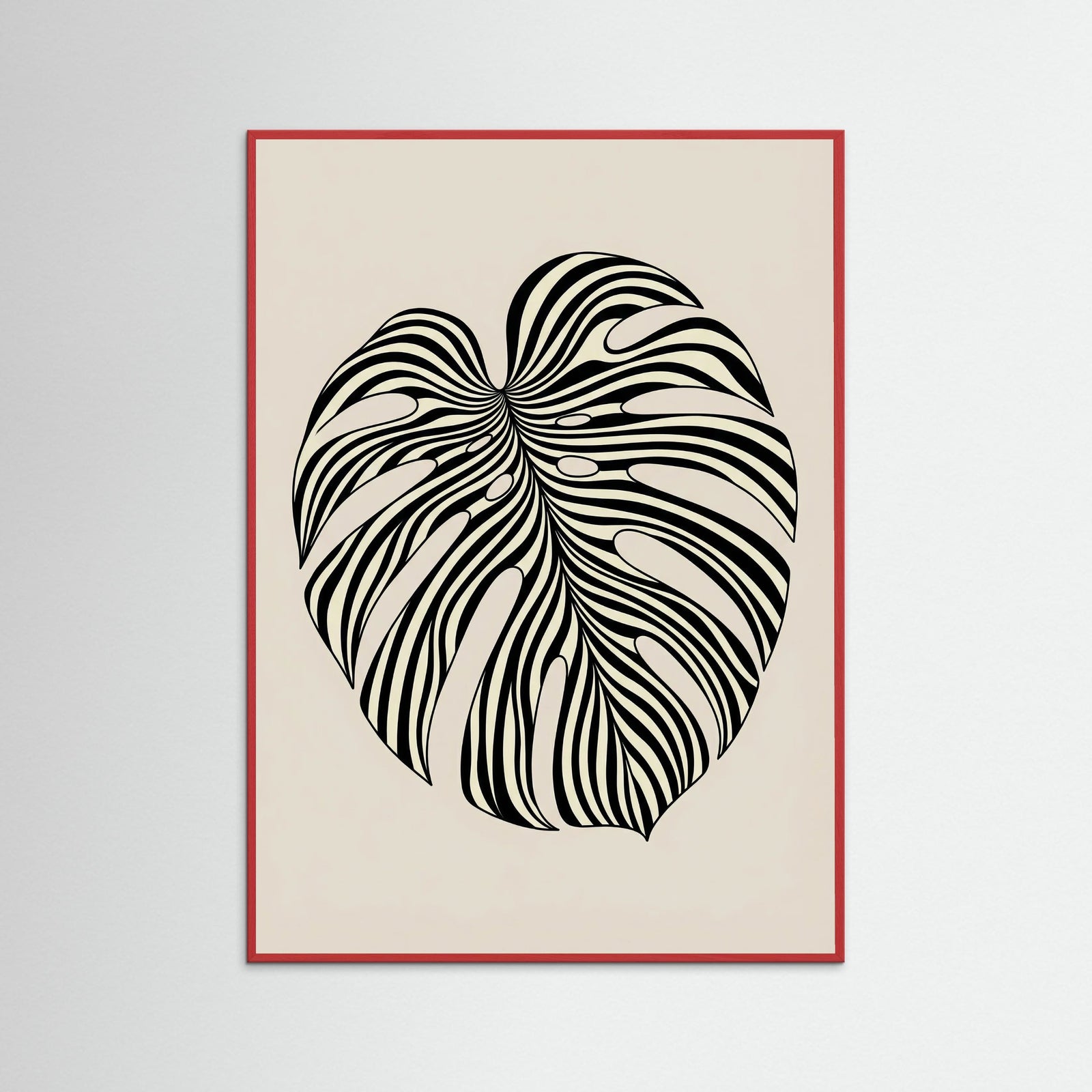 Red Wood Wavy Silhouette