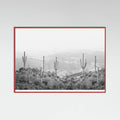 Red Wood Western Cactus Poster