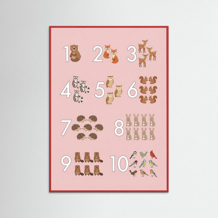 Red Wood Whimsical Alphabet Menagerie