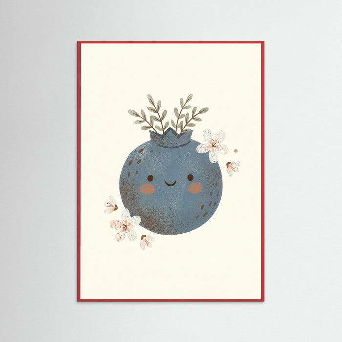 Red Wood Whimsical Apple Friend