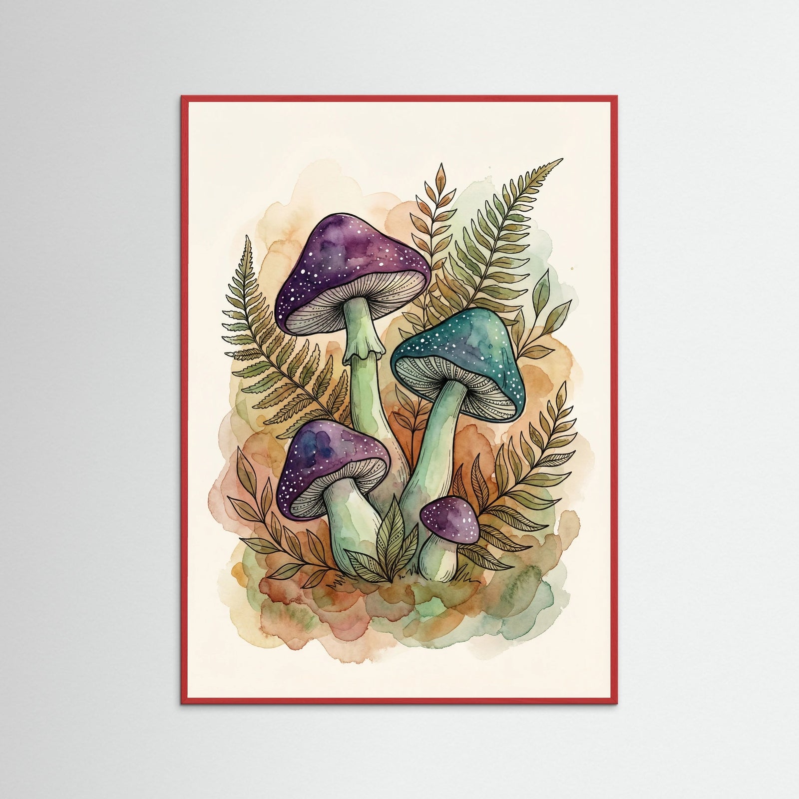 Red Wood Whimsical Bloom