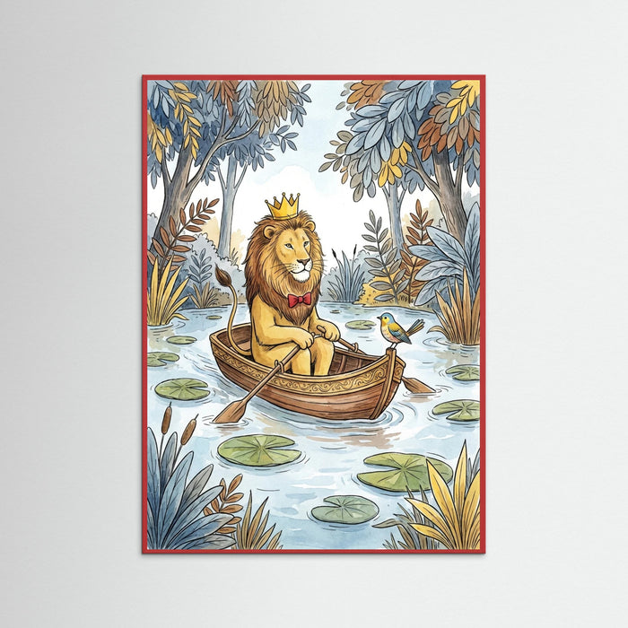 Red Wood Whimsical Elephant Flight