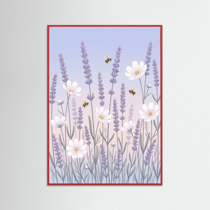 Red Wood Whimsical Poppy Garden