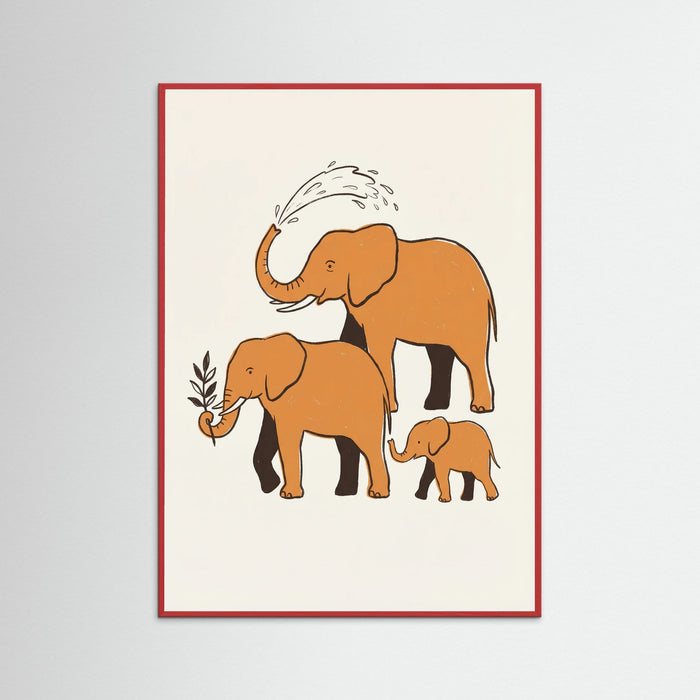 Red Wood Whimsical Tiger Roar