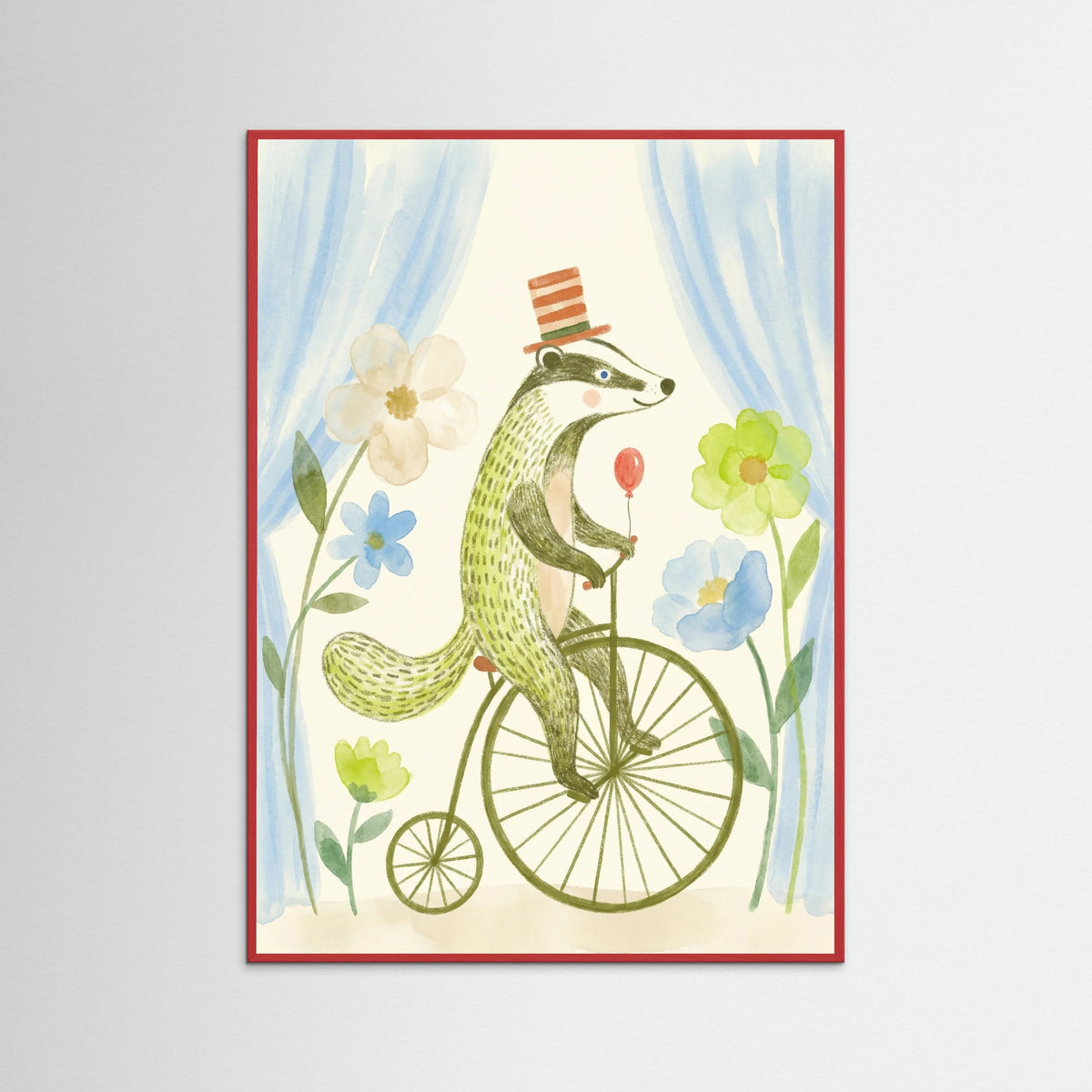 Red Wood Whimsical Wheeled Wonder