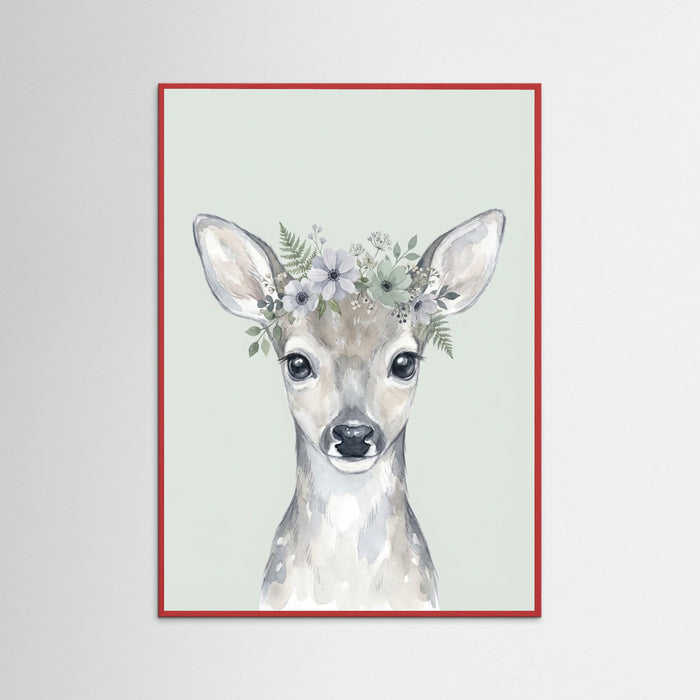 Red Wood Whimsical Woodland Raccoon