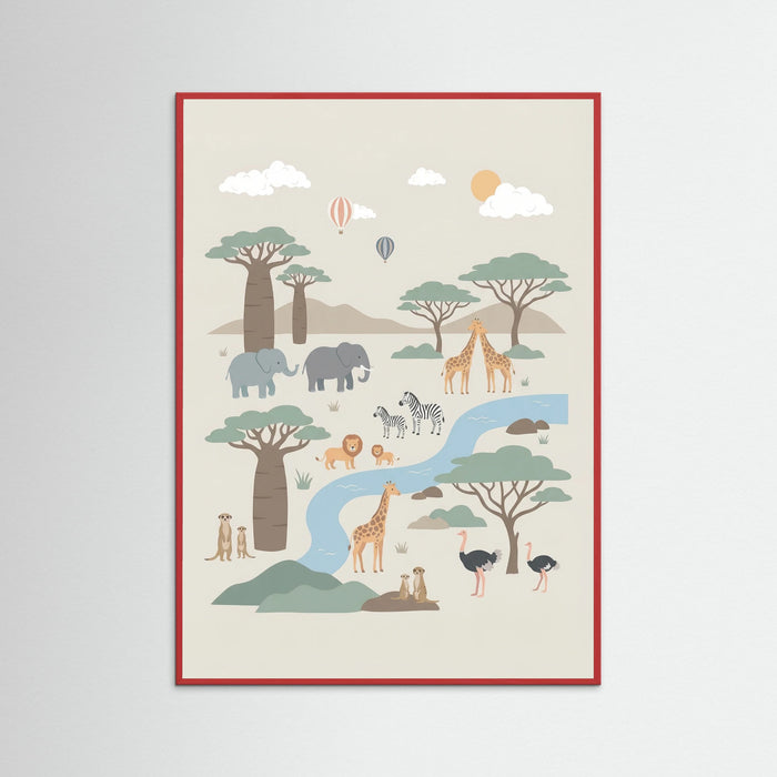 Red Wood Whimsical World Atlas
