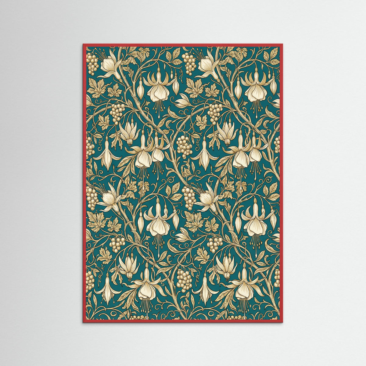 Red Wood Wild Tulip Pattern