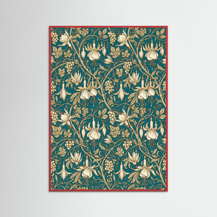 Red Wood Wild Tulip Pattern