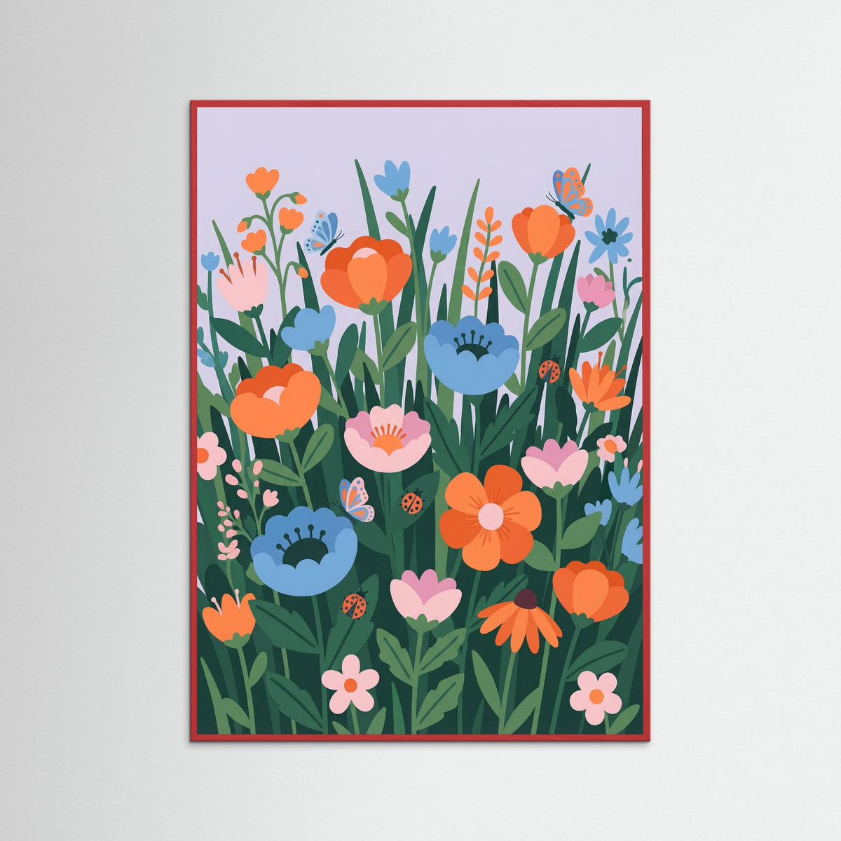 Red Wood Wildflower Embrace