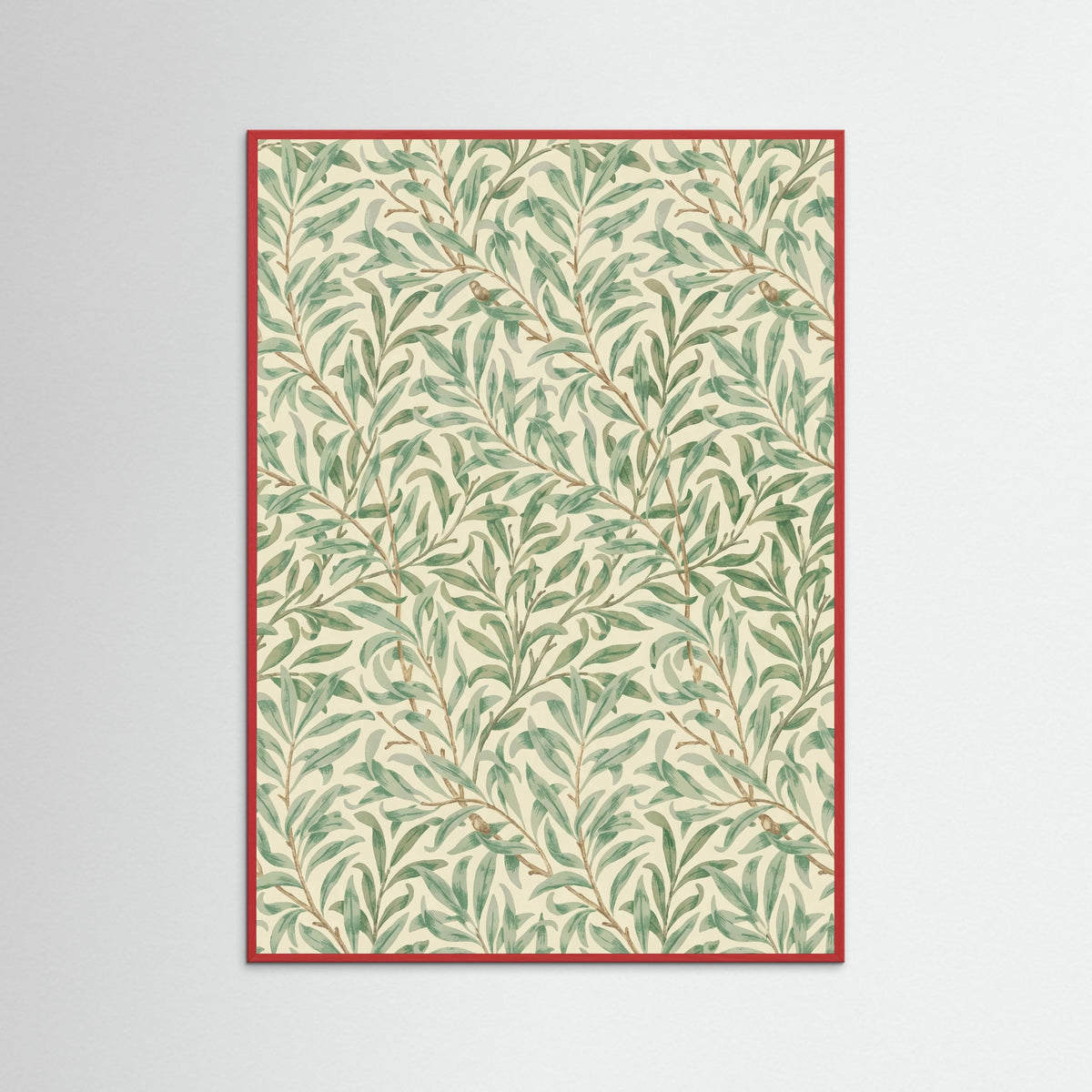 Red Wood Willow Boughs Motif