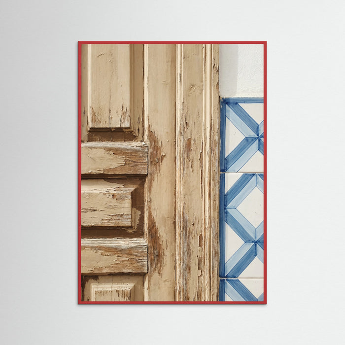 Red Wood Wind swept Curtain