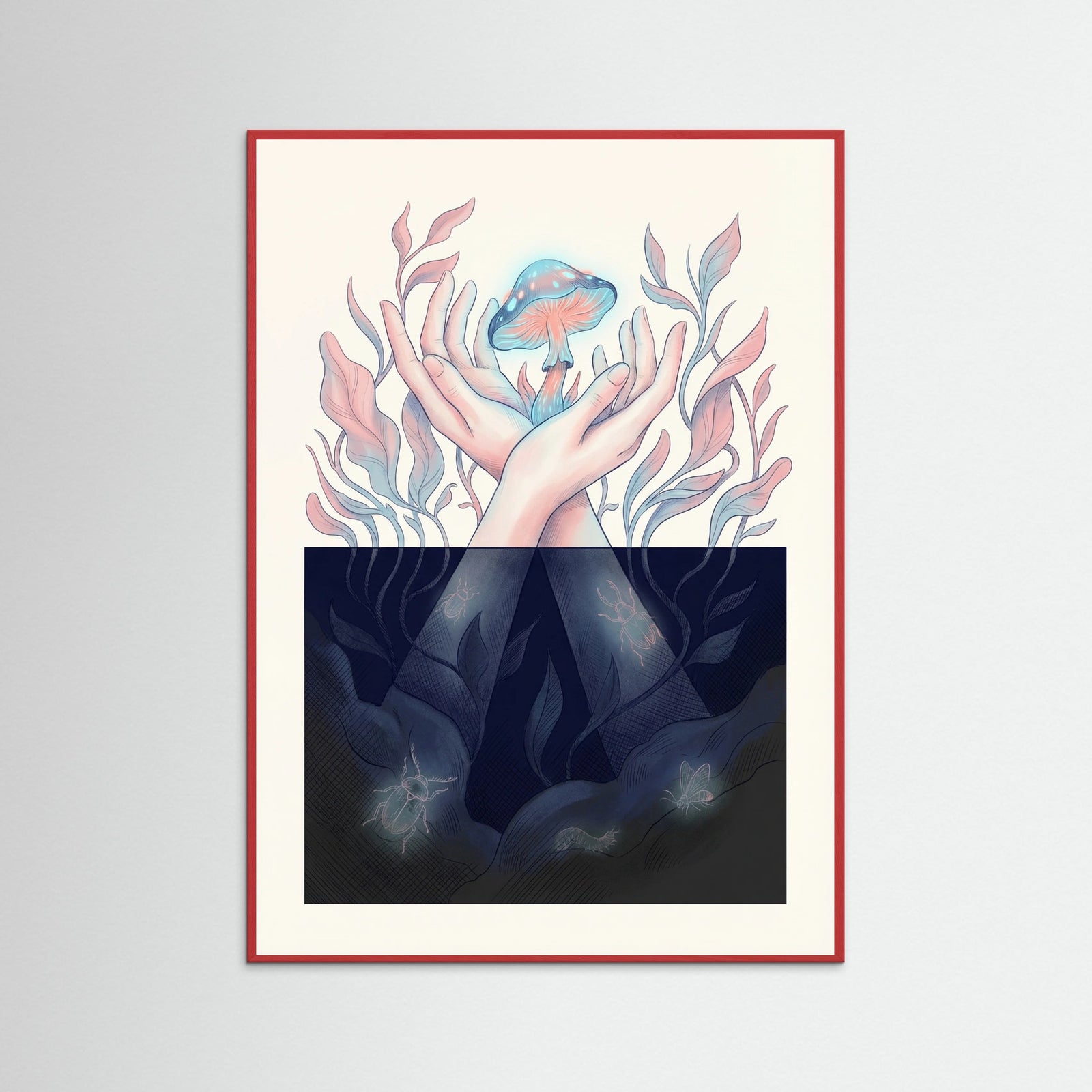 Red Wood Winged Contemplation