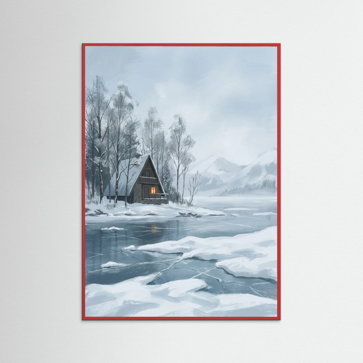 Red Wood Winter Alpine Path