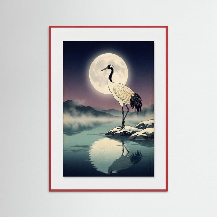 Red Wood Winter Heron