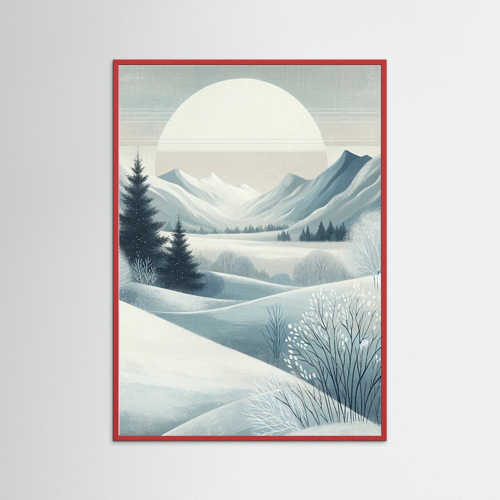 Red Wood Winter Silence