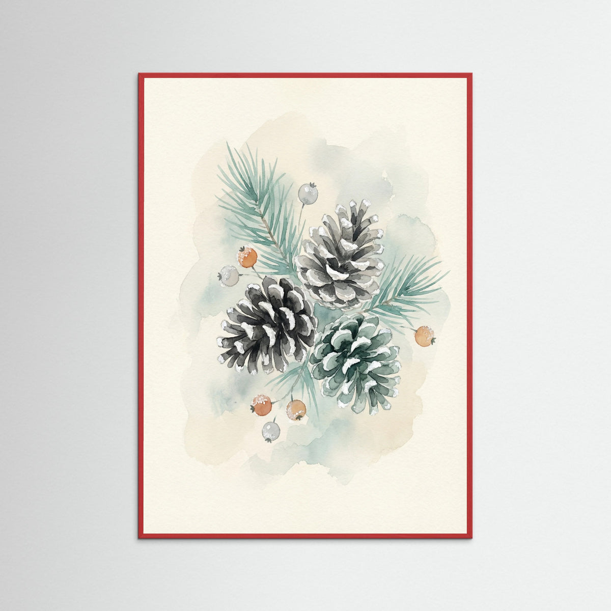 Red Wood Winter Songbird