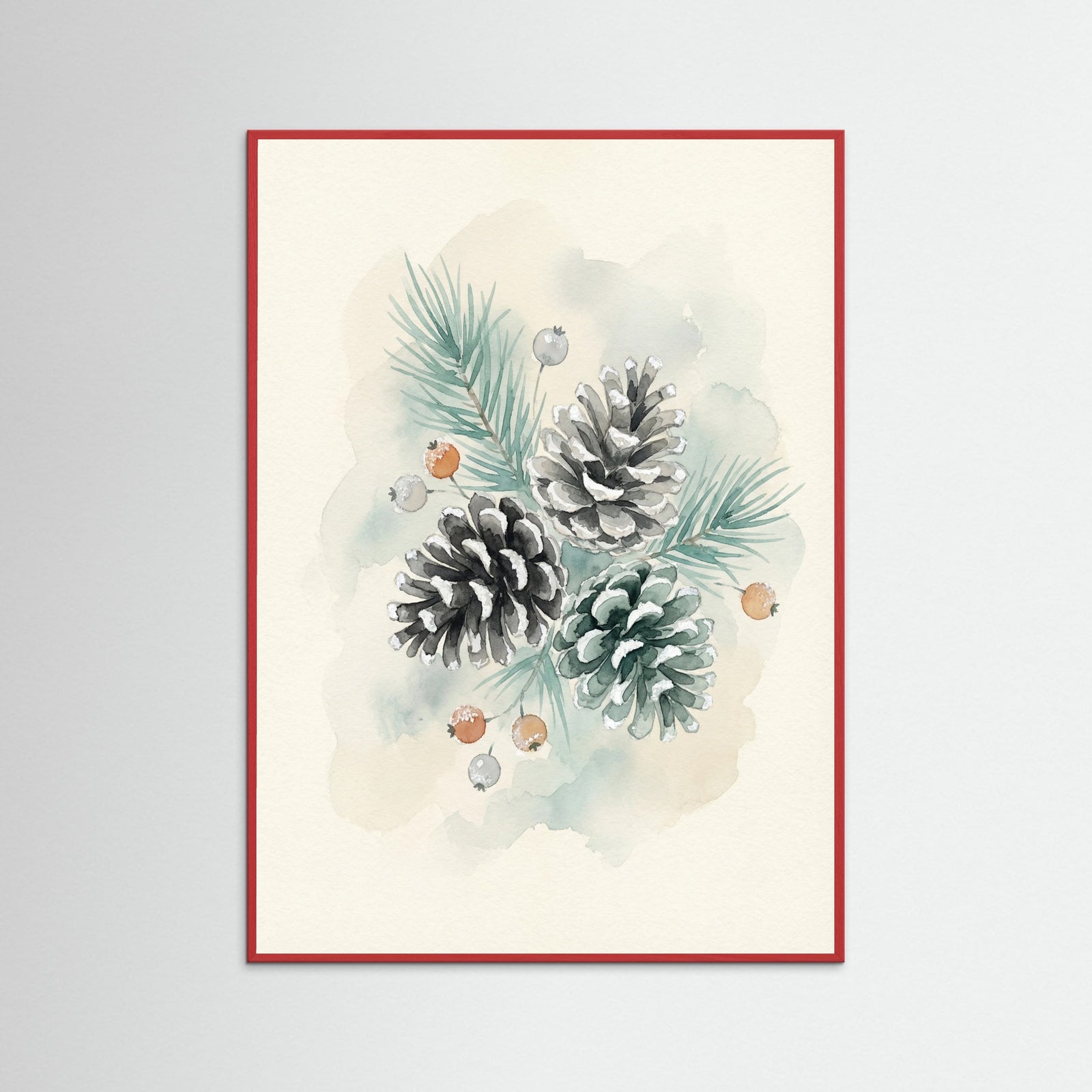 Red Wood Winter Songbird