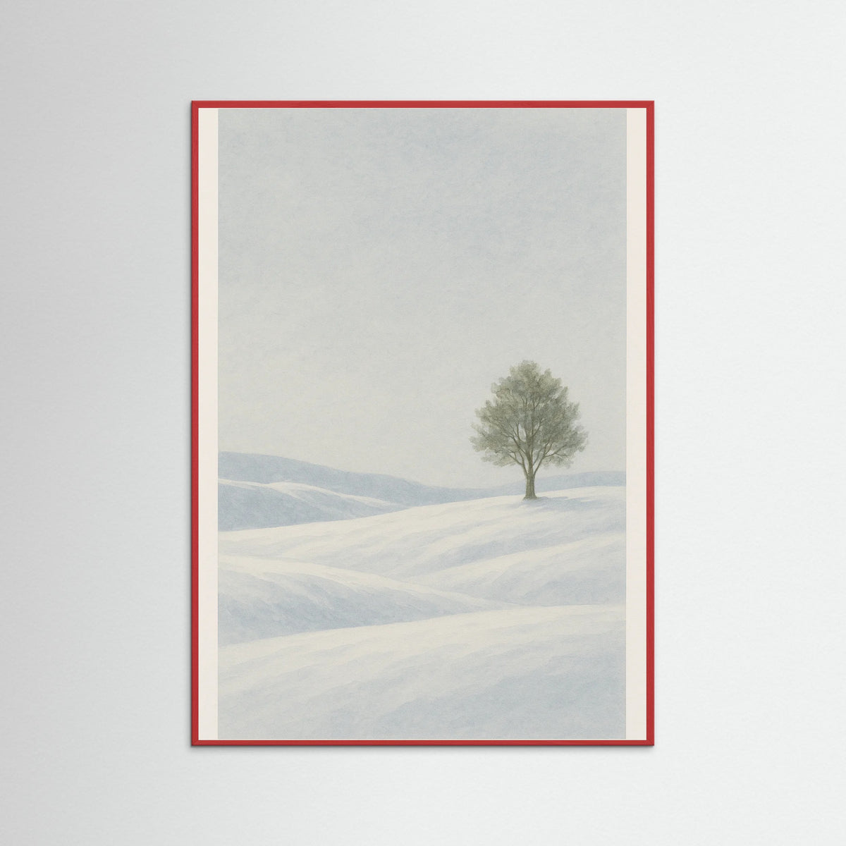 Red Wood Winter Stillness