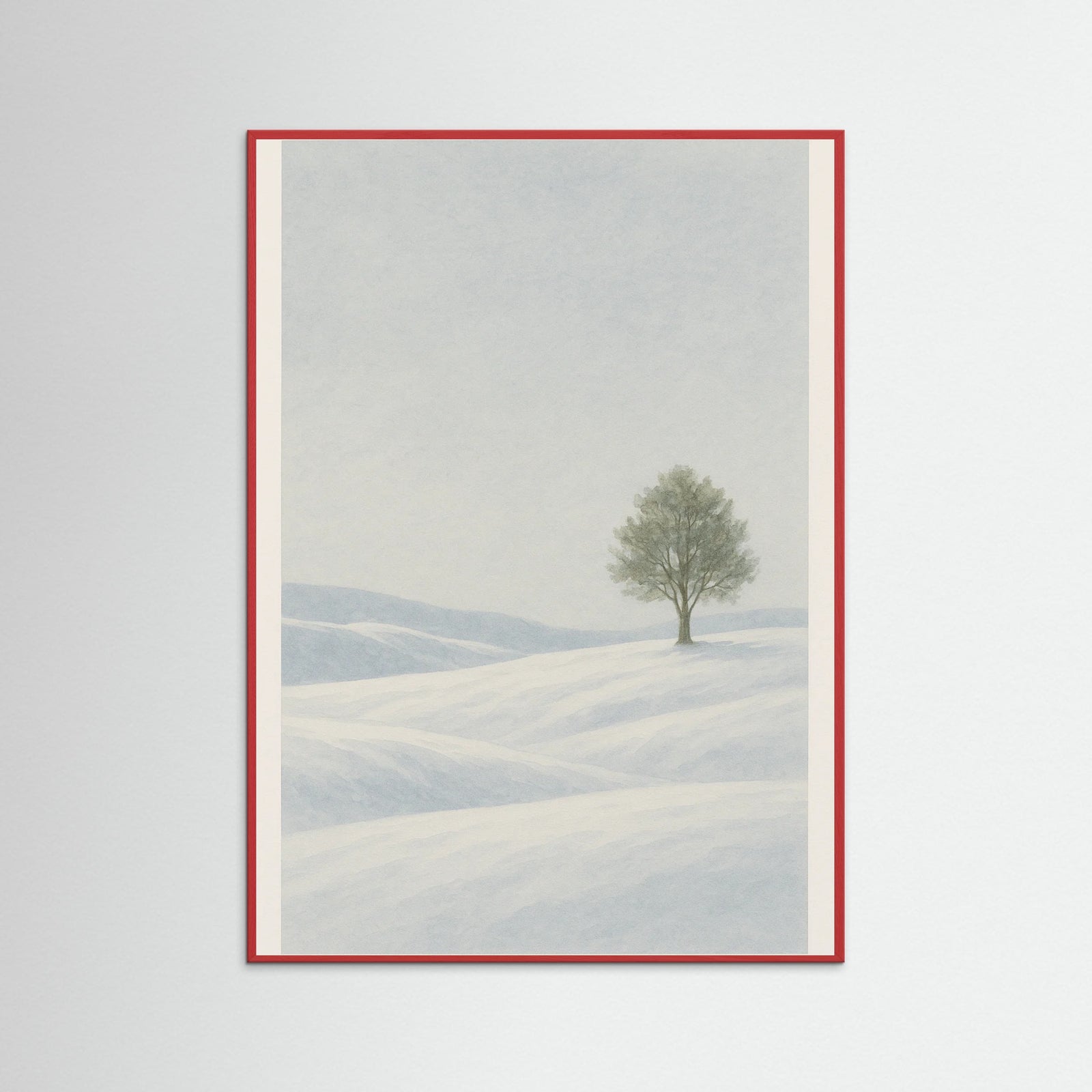 Red Wood Winter Stillness