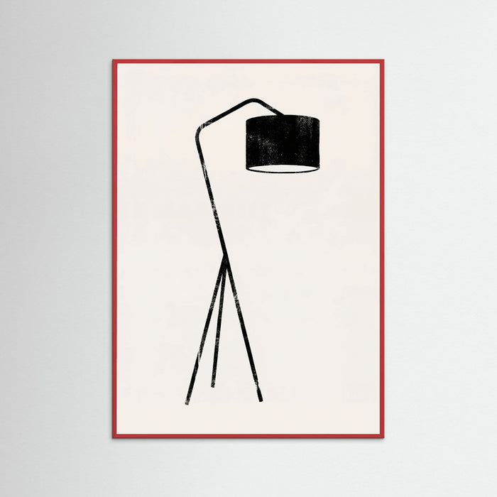 Red Wood Wishbone Silhouette