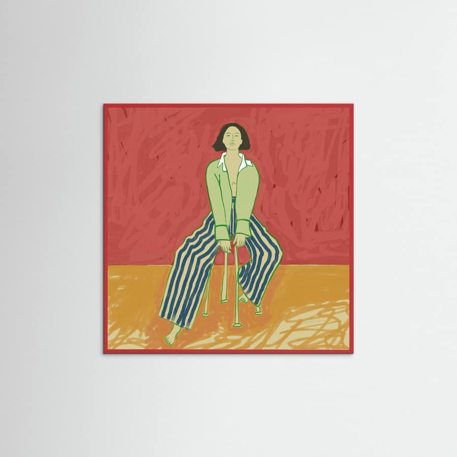 Woman on stool Poster – Poster und Kunstdruck