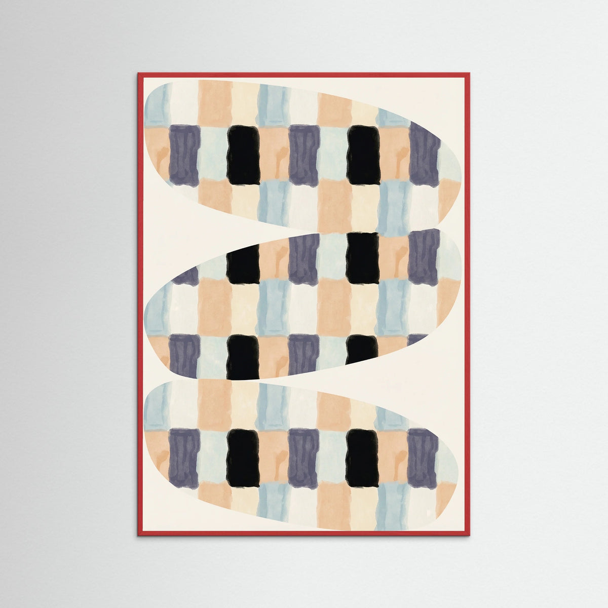 Red Wood Woven Flow