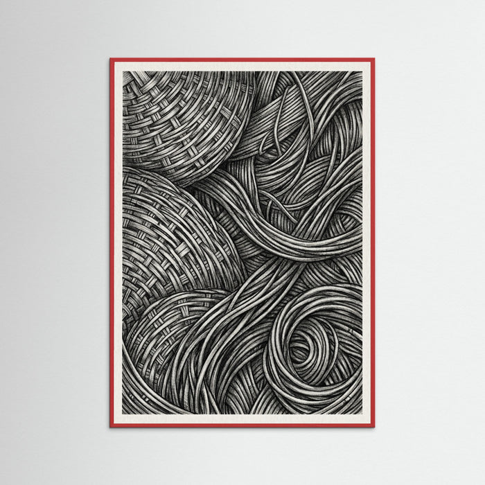 Red Wood Woven Folds