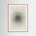 Red Wood Woven Grid Study