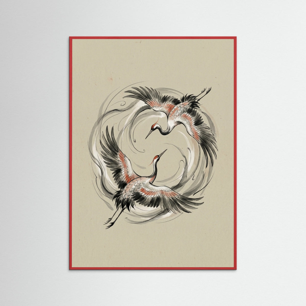 Red Wood Yin Yang Koi