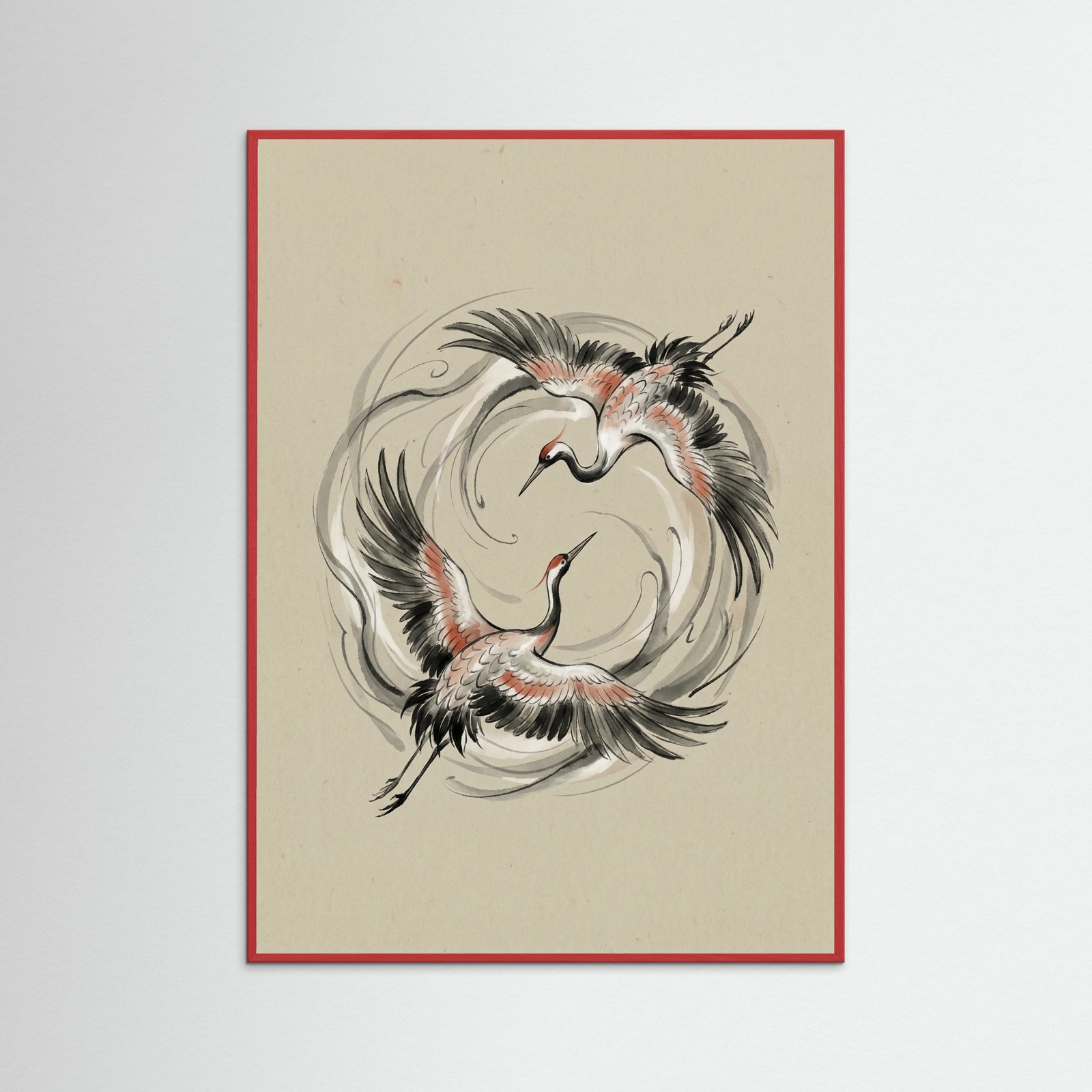 Red Wood Yin Yang Koi