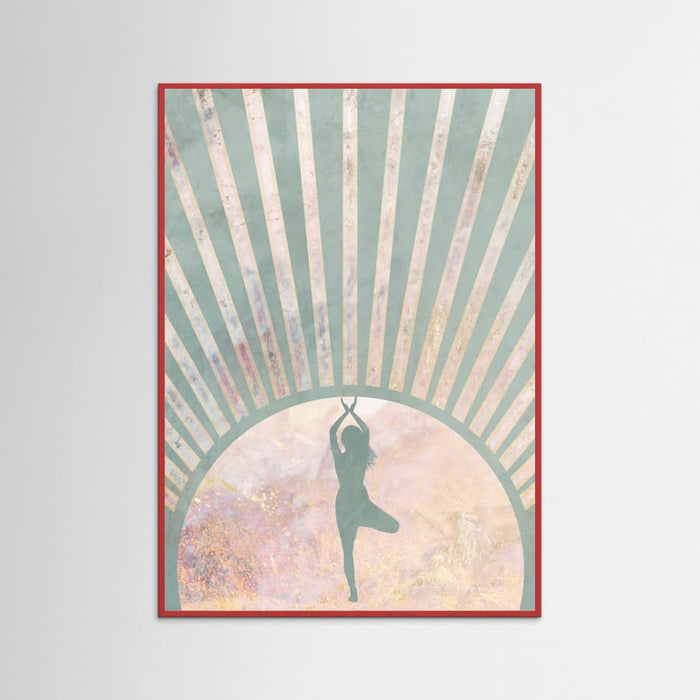 Yoga Boho Sun Rise Green 1 Poster – poster and art print
