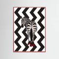 Zebra Heels Zigzag Poster – plakat og kunsttryk