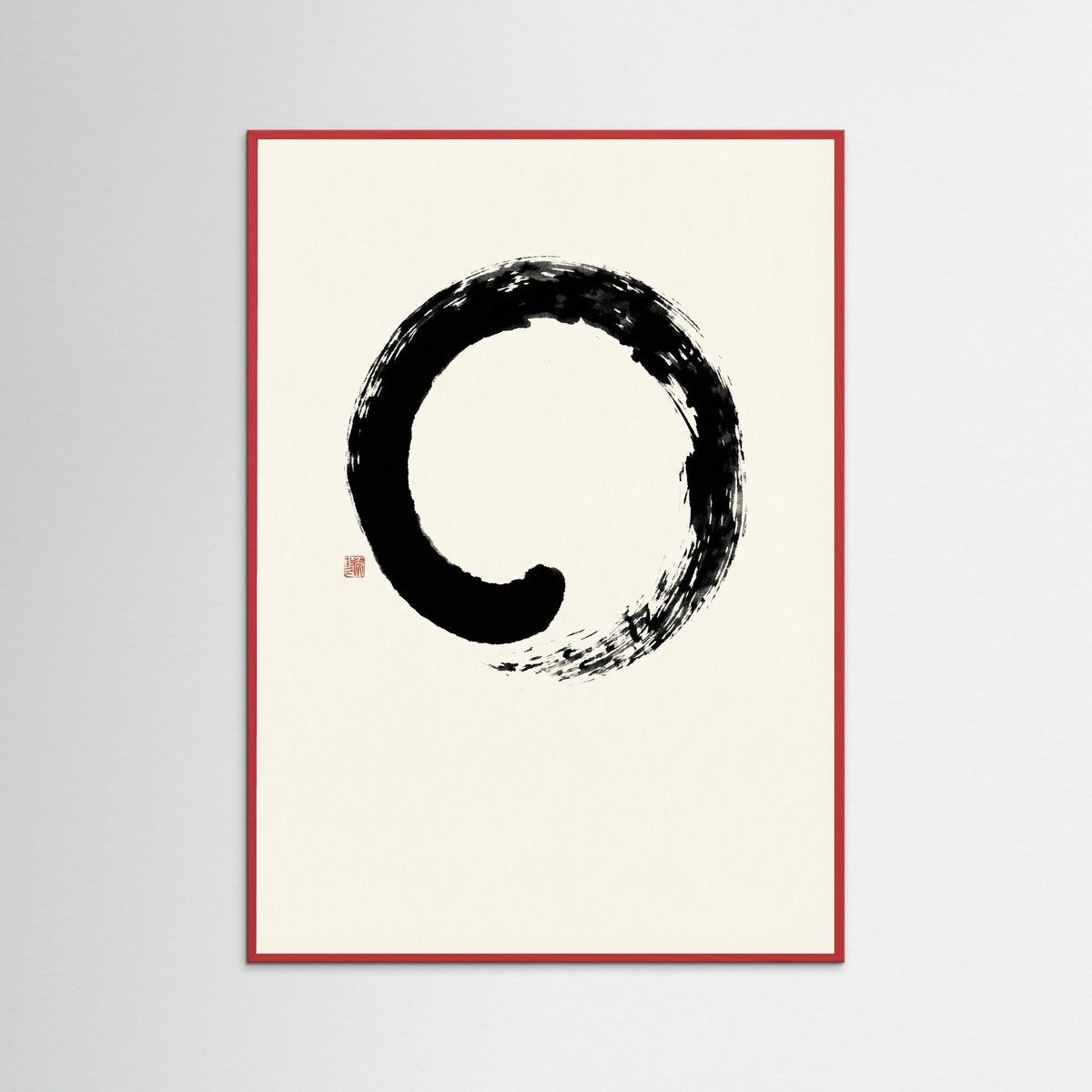 Red Wood Zen Flow Circle