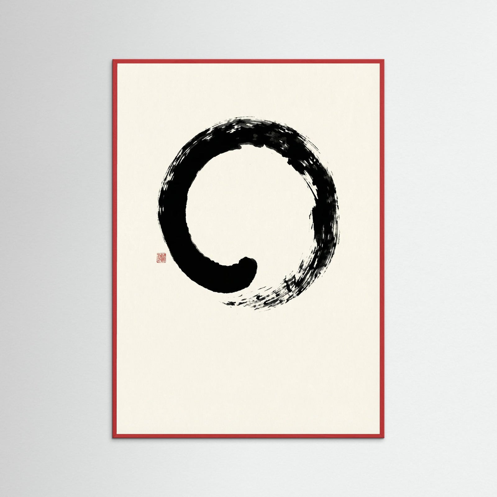 Red Wood Zen Flow Circle