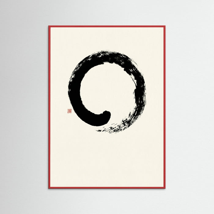 Red Wood Zen Flow Circle