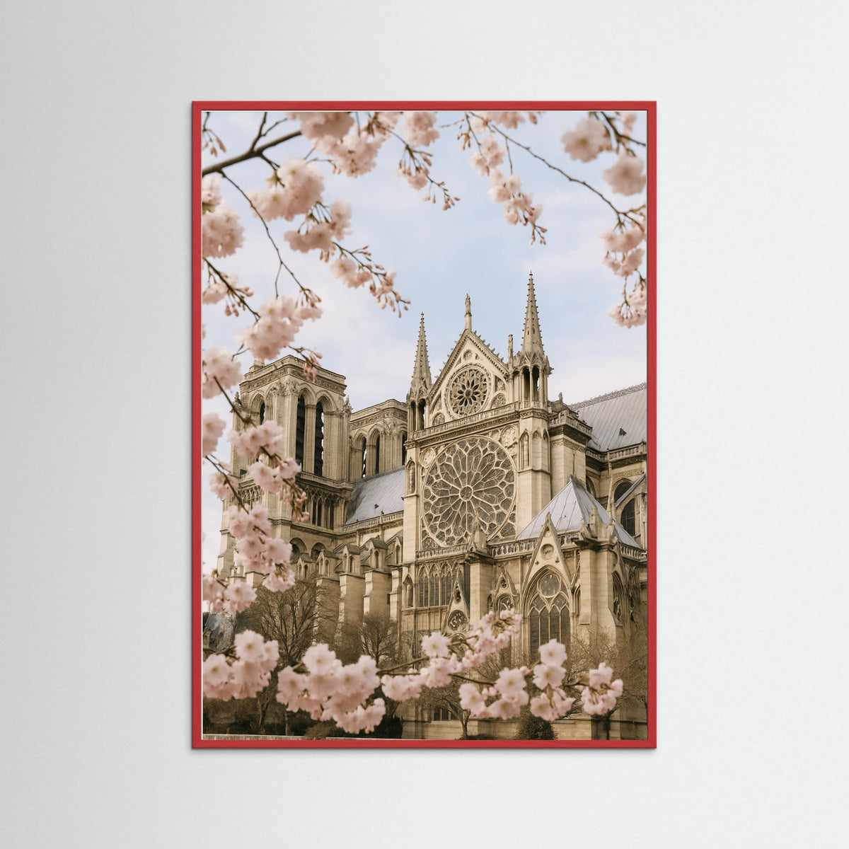 Red Wood photo Eiffel Blossoms