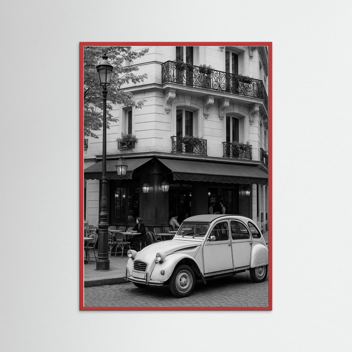 Red Wood photo Parisian Cafe Scene