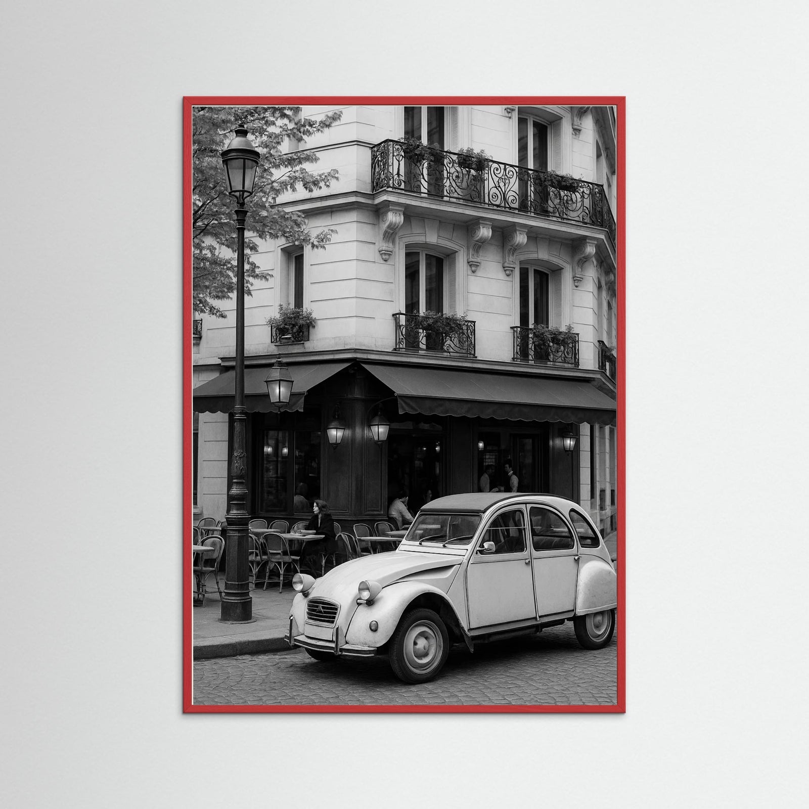 Red Wood photo Parisian Cafe Scene