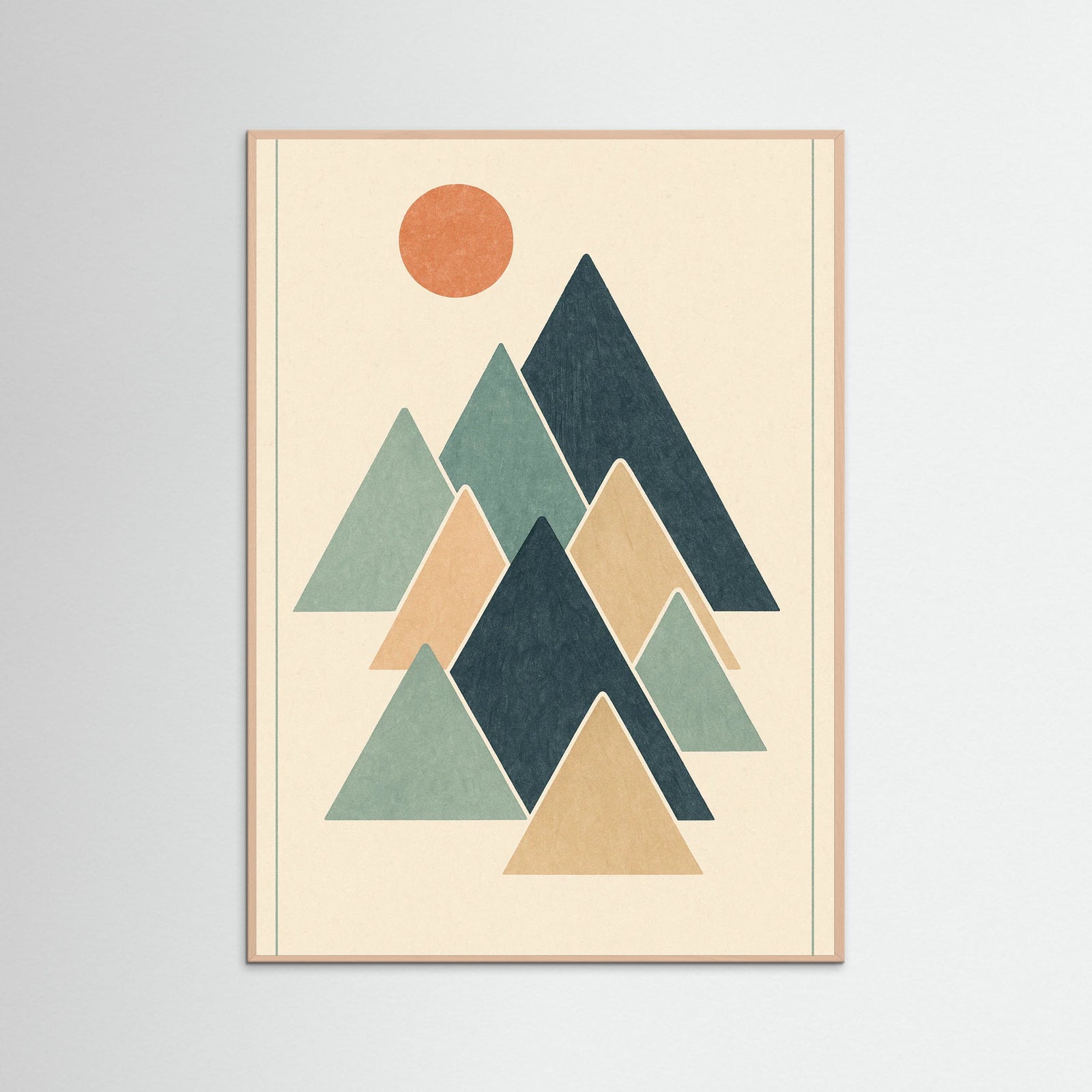 Rose Wood Abstract Blue Shape